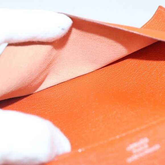 HERMES Agenda Vision Day Planner Cover Leather Orange Silver - Picture 9 of 16